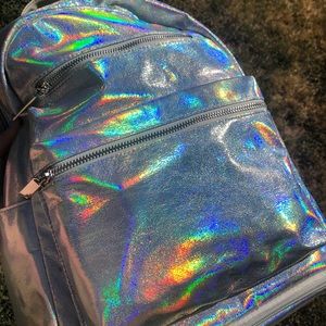 Holographic iridescent dome backpack!